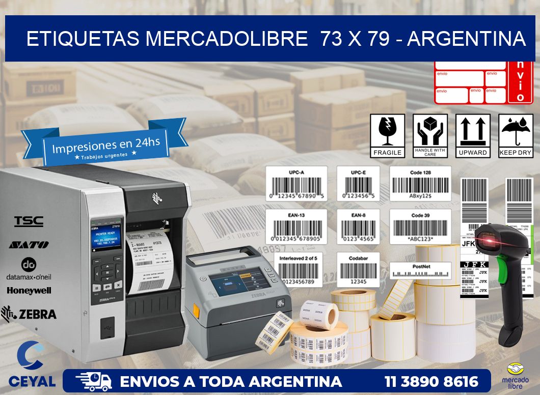 ETIQUETAS MERCADOLIBRE  73 x 79 – ARGENTINA