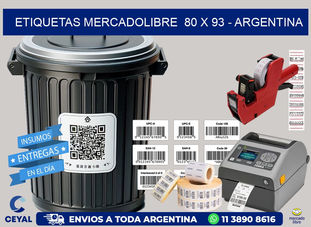 ETIQUETAS MERCADOLIBRE  80 x 93 – ARGENTINA