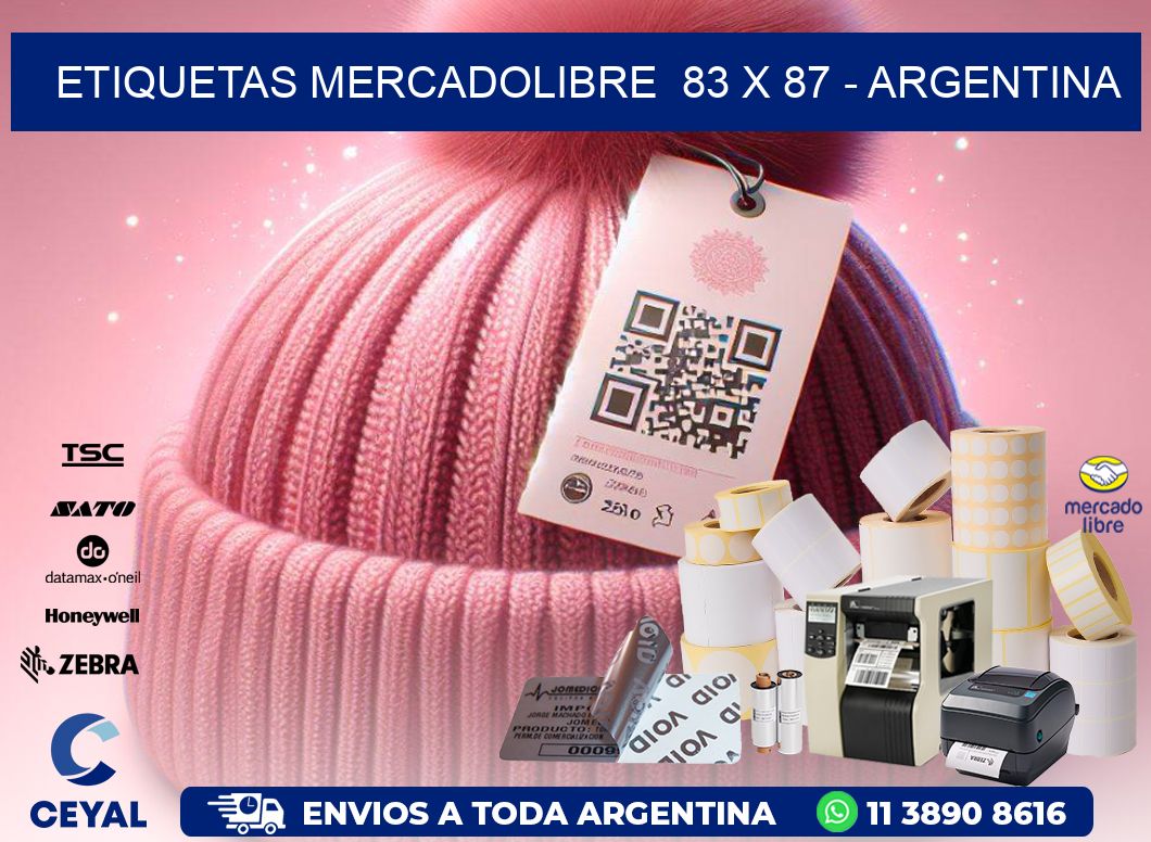 ETIQUETAS MERCADOLIBRE  83 x 87 - ARGENTINA