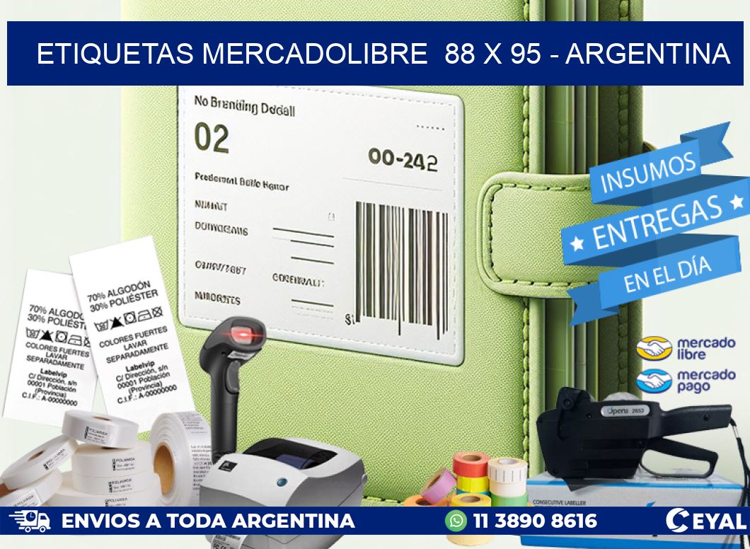 ETIQUETAS MERCADOLIBRE  88 x 95 – ARGENTINA