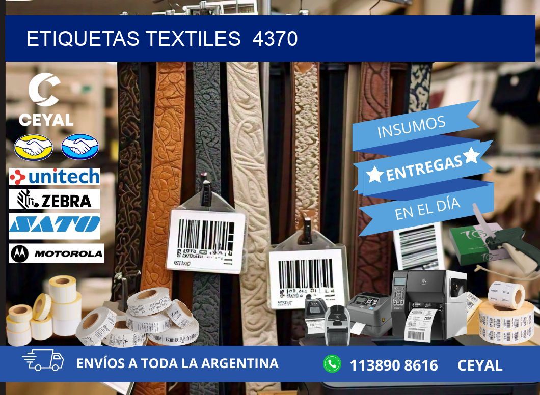 ETIQUETAS TEXTILES  4370