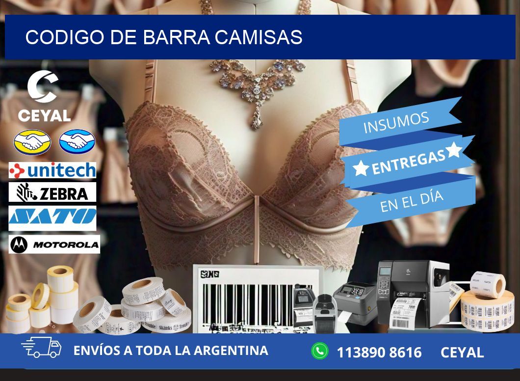 codigo de barra CAMISAS