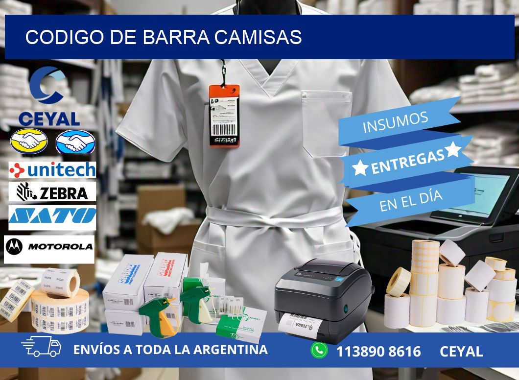 codigo de barra CAMISAS