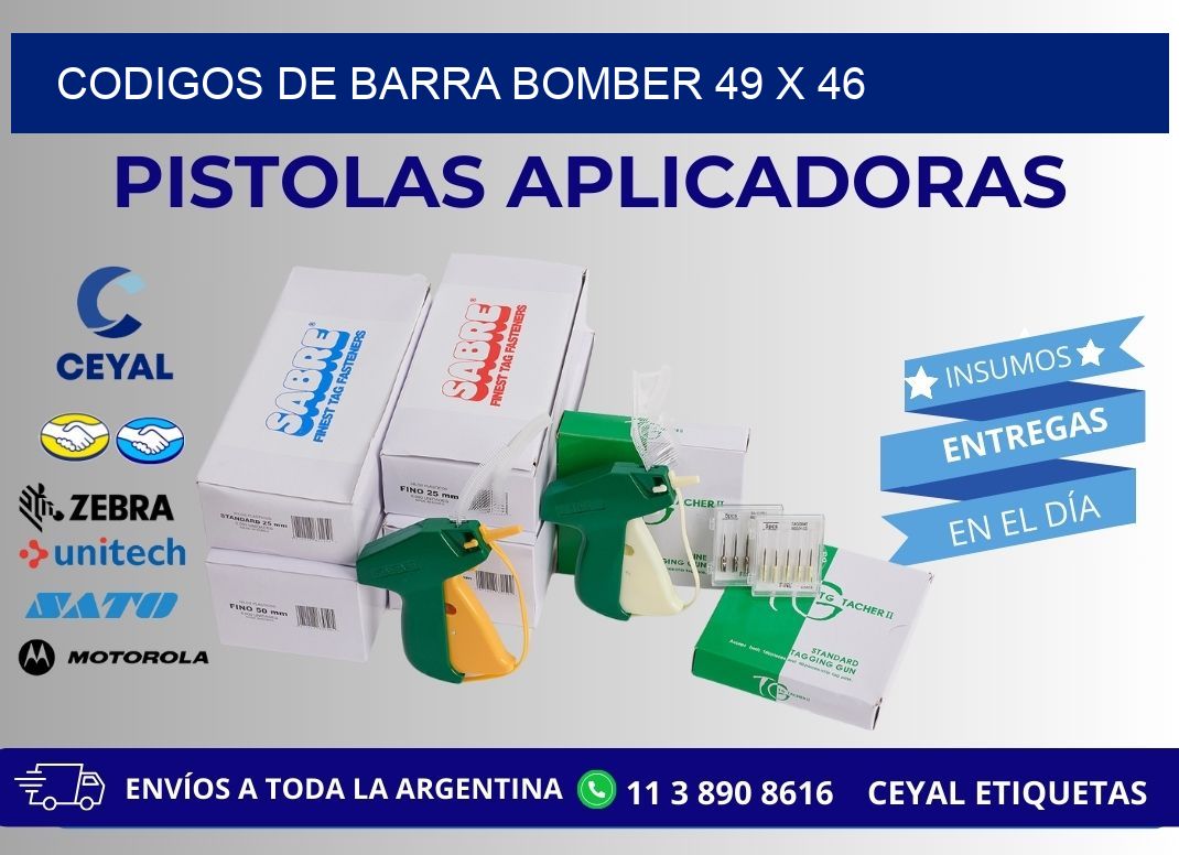 CODIGOS DE BARRA BOMBER 49 x 46