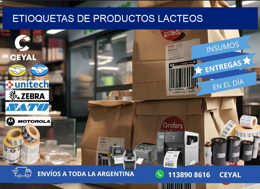 ETIOQUETAS DE PRODUCTOS LACTEOS