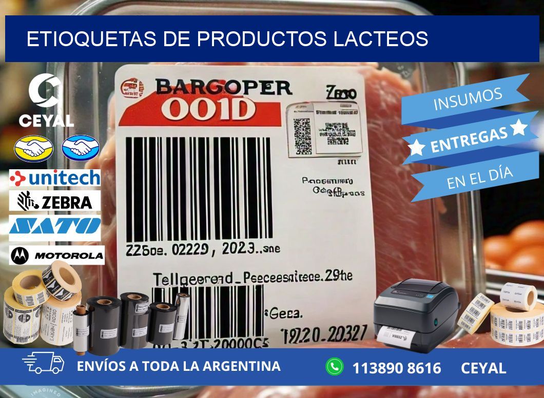 ETIOQUETAS DE PRODUCTOS LACTEOS