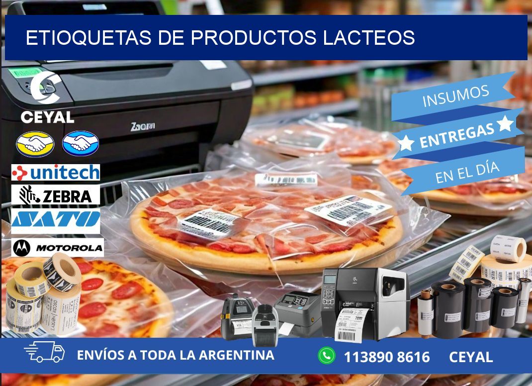 ETIOQUETAS DE PRODUCTOS LACTEOS