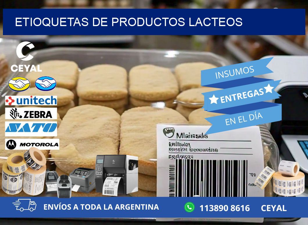 ETIOQUETAS DE PRODUCTOS LACTEOS