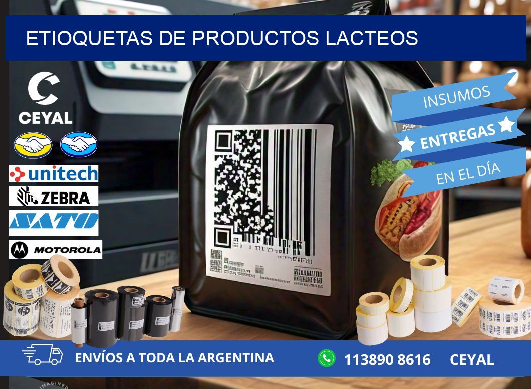 ETIOQUETAS DE PRODUCTOS LACTEOS