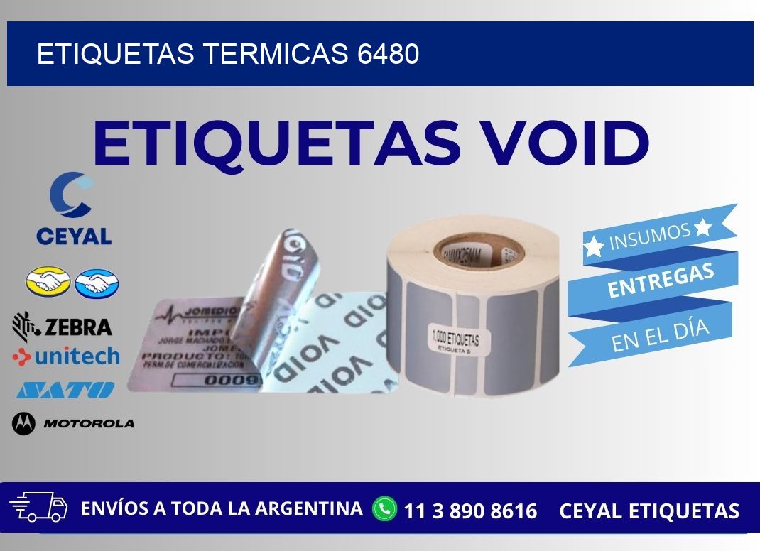 ETIQUETAS TERMICAS 6480