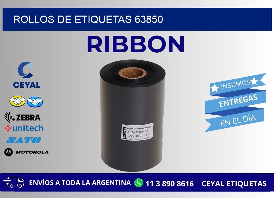 ROLLOS DE ETIQUETAS 63850