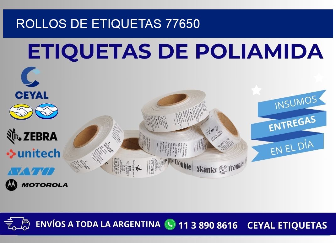 ROLLOS DE ETIQUETAS 77650