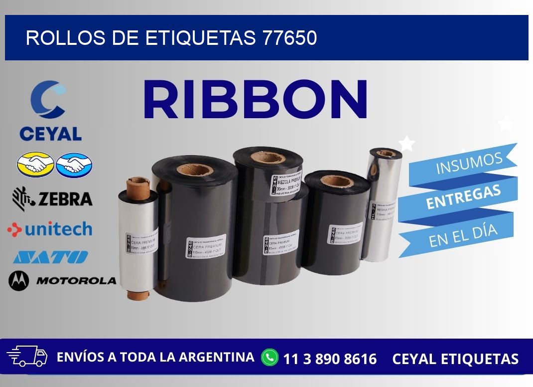 ROLLOS DE ETIQUETAS 77650