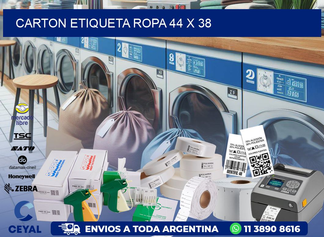 CARTON ETIQUETA ROPA 44 x 38