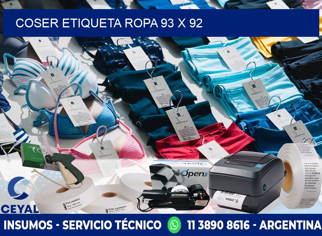 COSER ETIQUETA ROPA 93 x 92