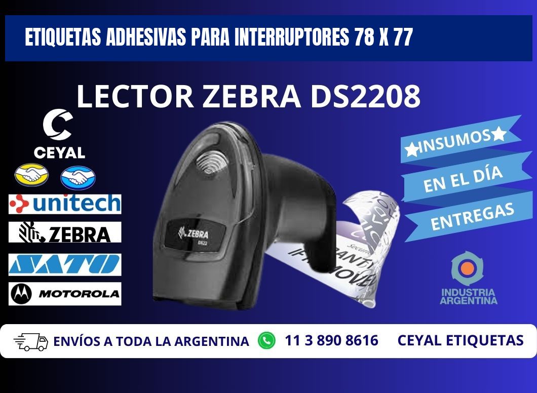 ETIQUETAS ADHESIVAS PARA INTERRUPTORES 78 x 77