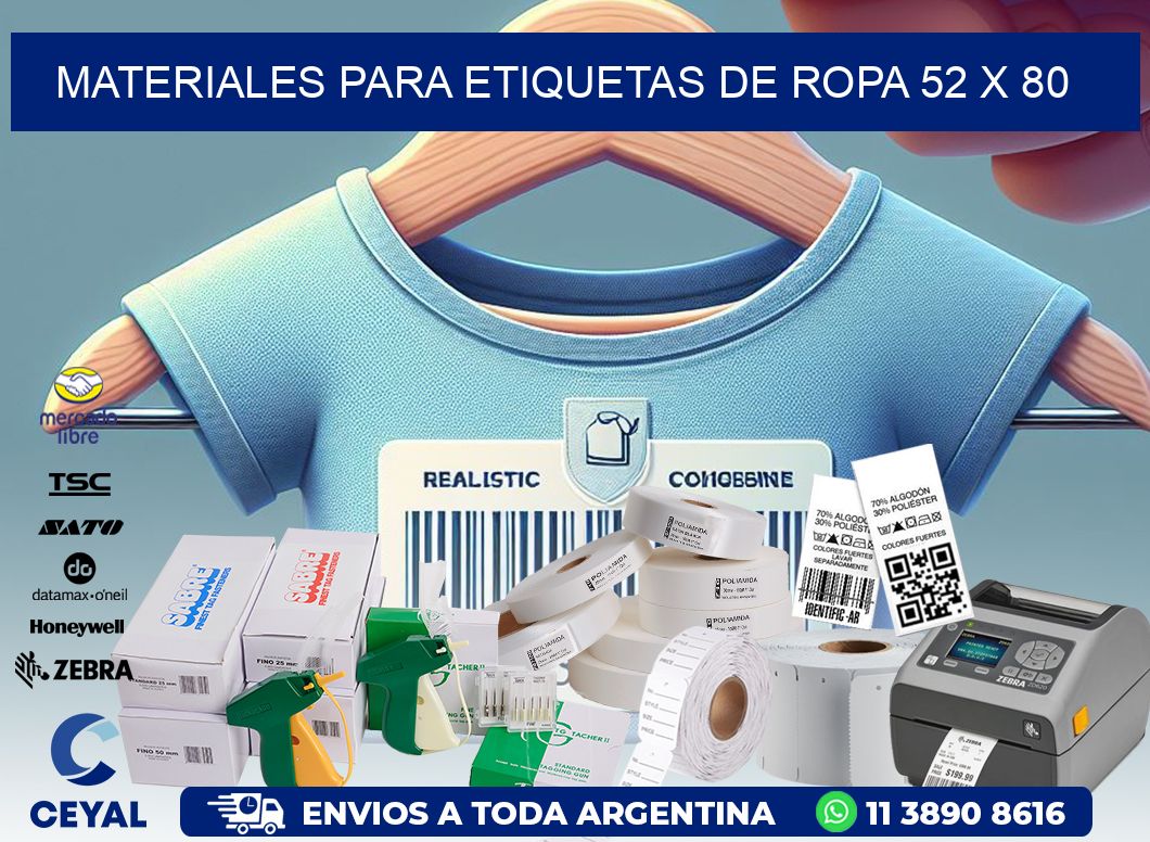 MATERIALES PARA ETIQUETAS DE ROPA 52 x 80