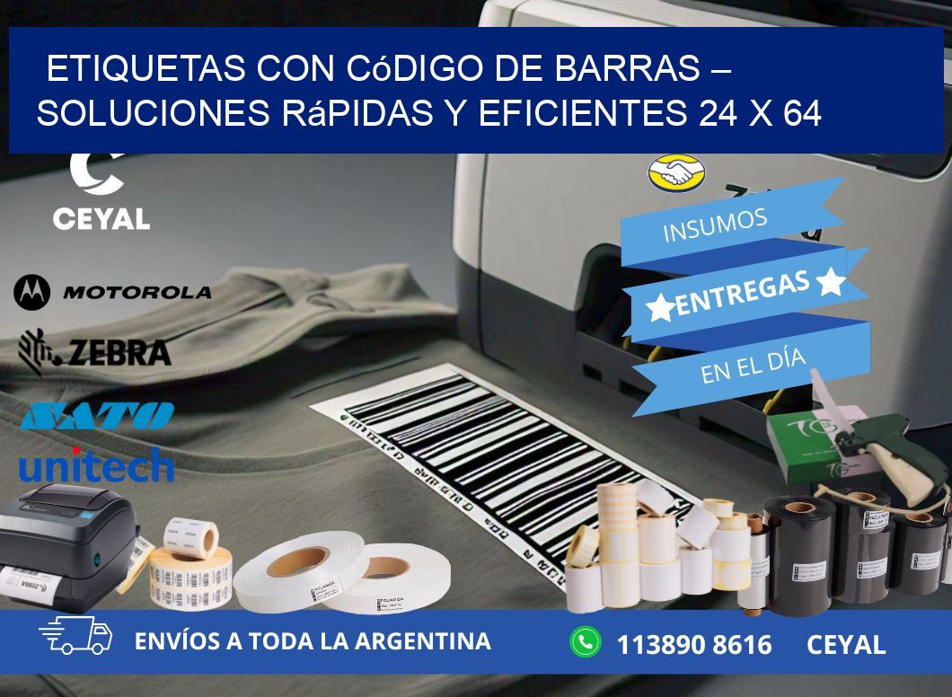 Etiquetas con Código de Barras – Soluciones Rápidas y Eficientes 24 x 64