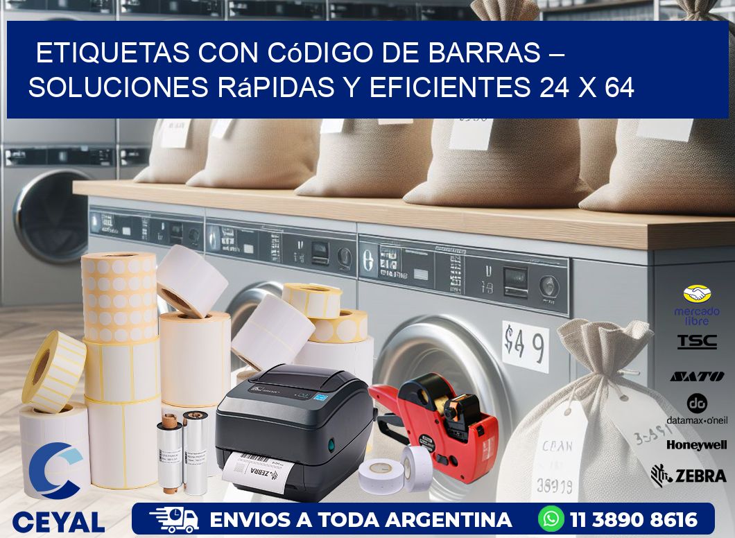 Etiquetas con Código de Barras – Soluciones Rápidas y Eficientes 24 x 64