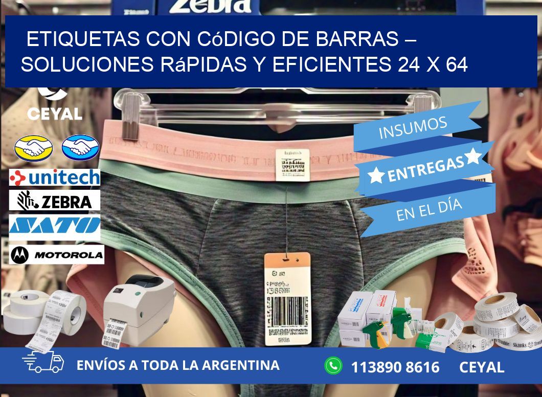 Etiquetas con Código de Barras – Soluciones Rápidas y Eficientes 24 x 64