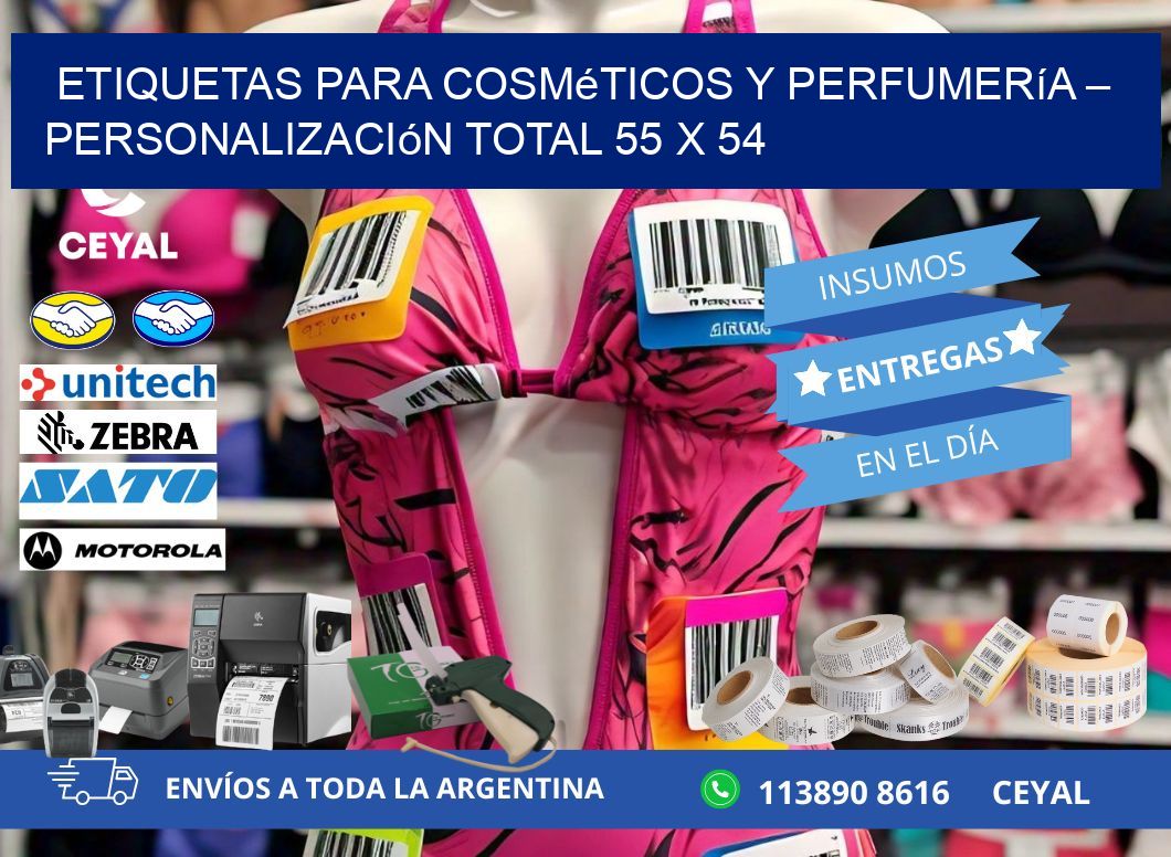 Etiquetas para Cosméticos y Perfumería – Personalización Total 55 x 54