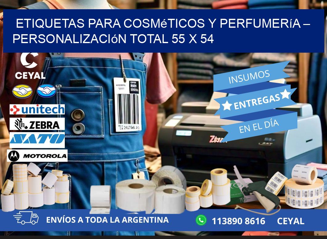 Etiquetas para Cosméticos y Perfumería – Personalización Total 55 x 54