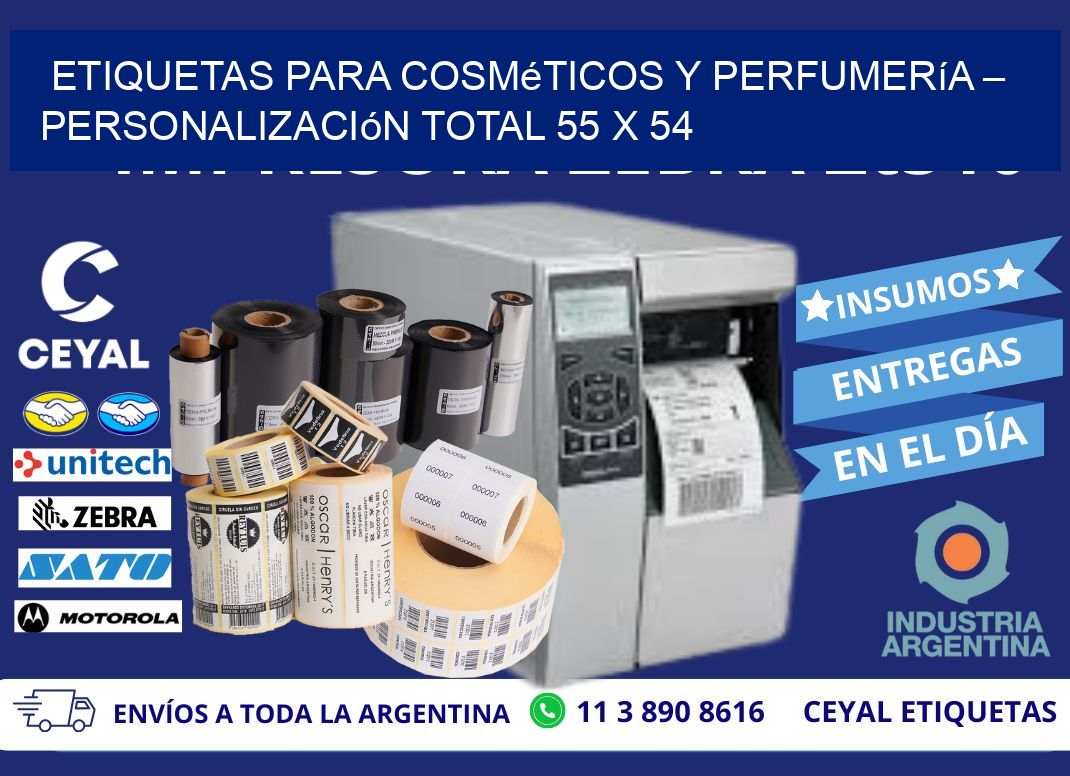 Etiquetas para Cosméticos y Perfumería – Personalización Total 55 x 54