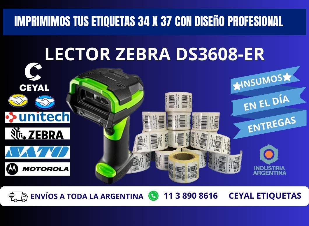 Imprimimos tus Etiquetas 34 x 37 con Diseño Profesional