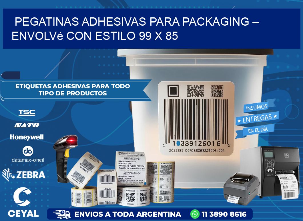 Pegatinas Adhesivas para Packaging – Envolvé con Estilo 99 x 85