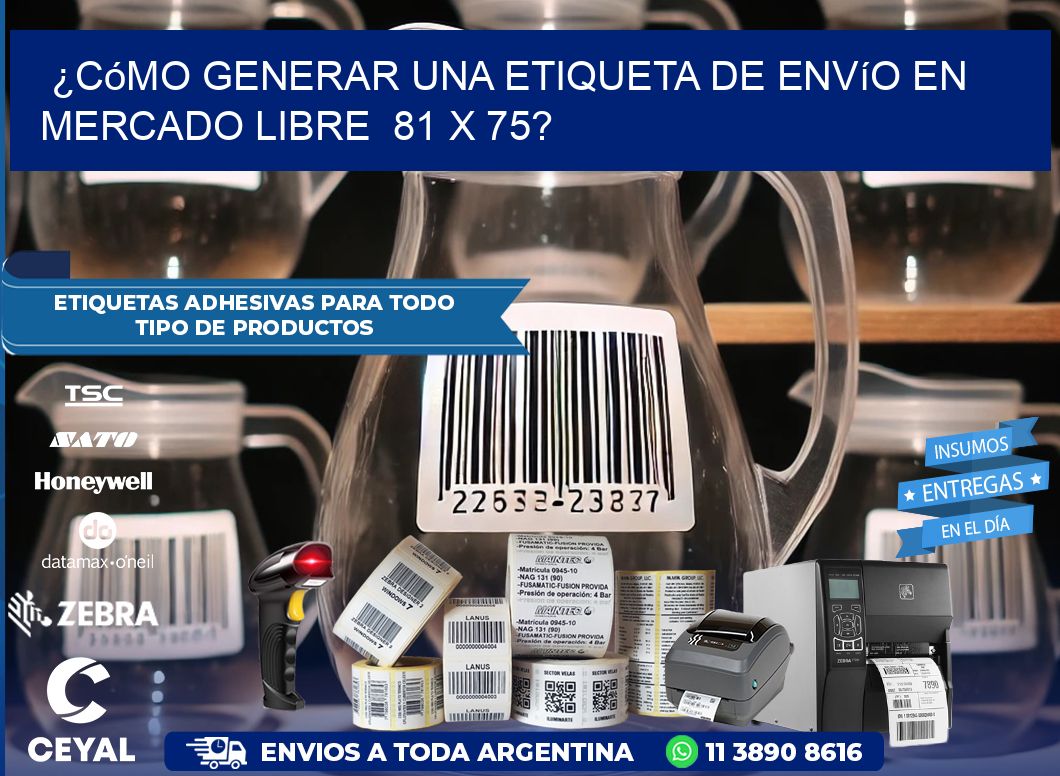 ¿Cómo generar una etiqueta de envío en Mercado Libre  81 x 75?