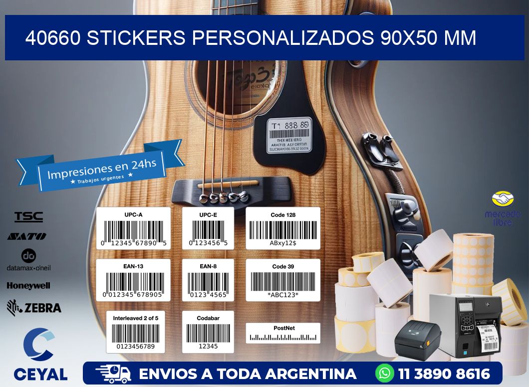 40660 STICKERS PERSONALIZADOS 90x50 mm