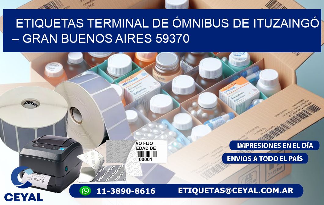 ETIQUETAS TERMINAL DE ÓMNIBUS DE ITUZAINGÓ – GRAN BUENOS AIRES 59370