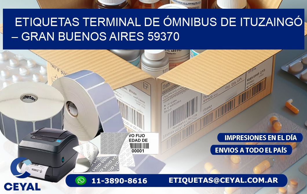 ETIQUETAS TERMINAL DE ÓMNIBUS DE ITUZAINGÓ – GRAN BUENOS AIRES 59370