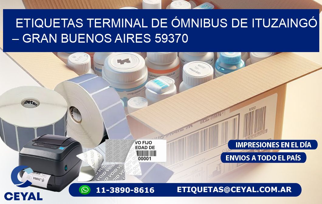 ETIQUETAS TERMINAL DE ÓMNIBUS DE ITUZAINGÓ – GRAN BUENOS AIRES 59370