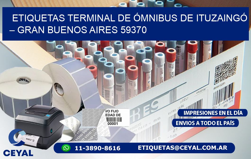 ETIQUETAS TERMINAL DE ÓMNIBUS DE ITUZAINGÓ – GRAN BUENOS AIRES 59370