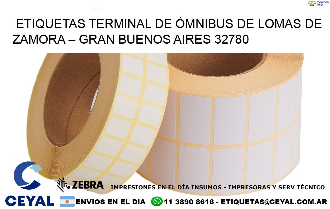 ETIQUETAS TERMINAL DE ÓMNIBUS DE LOMAS DE ZAMORA – GRAN BUENOS AIRES 32780