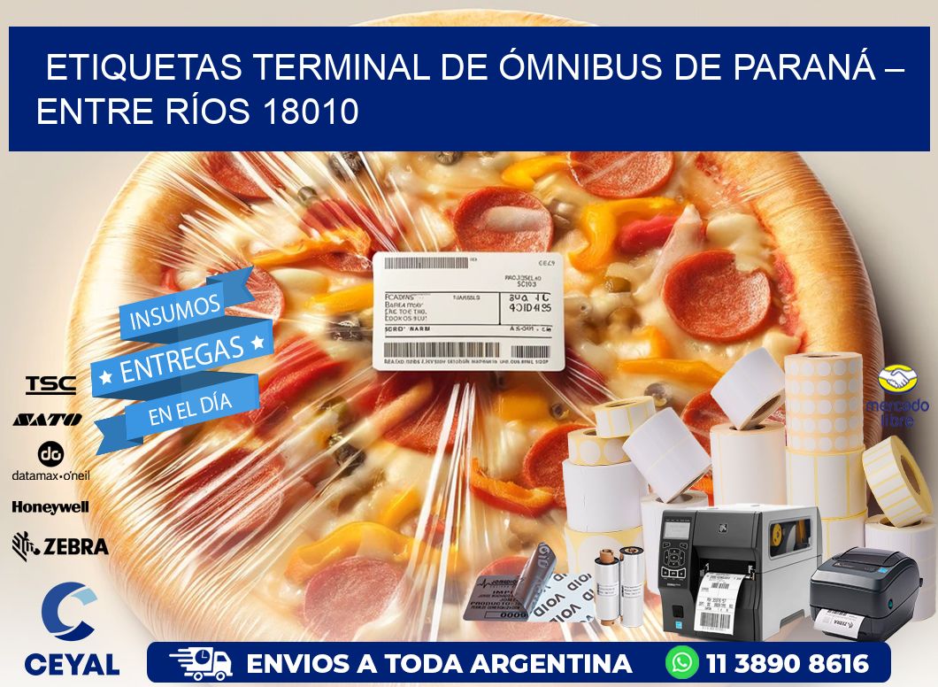 ETIQUETAS TERMINAL DE ÓMNIBUS DE PARANÁ – ENTRE RÍOS 18010